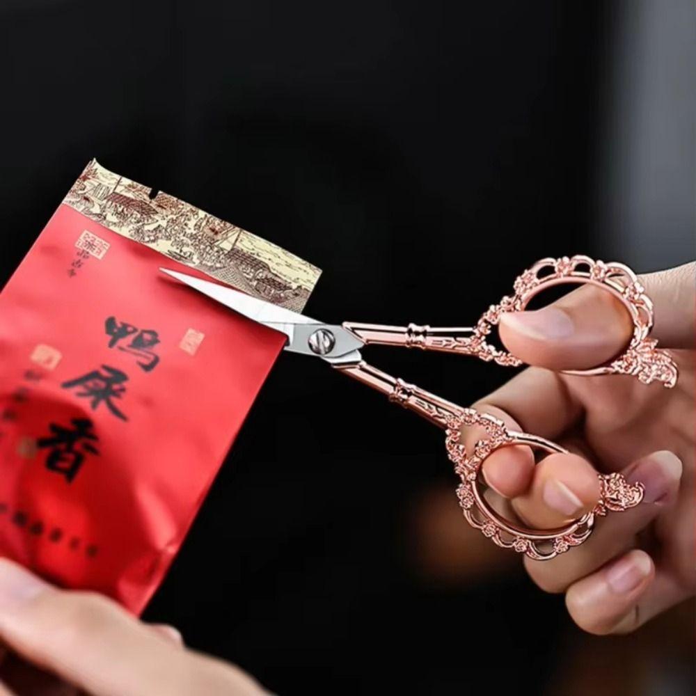 Antique Design Tailor Scissors Stainless Steel Thread Cutter Paper Cutting Tool  Grooming Use