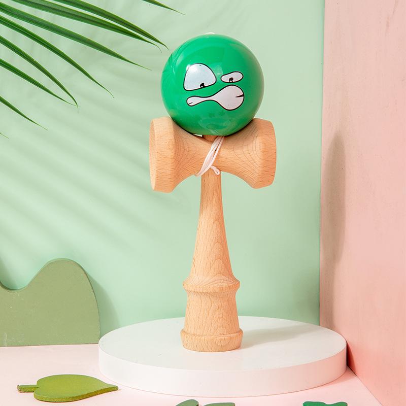 Kendama Wooden Skill Ball Educational Toy for Early Learning and Parent-Child Play