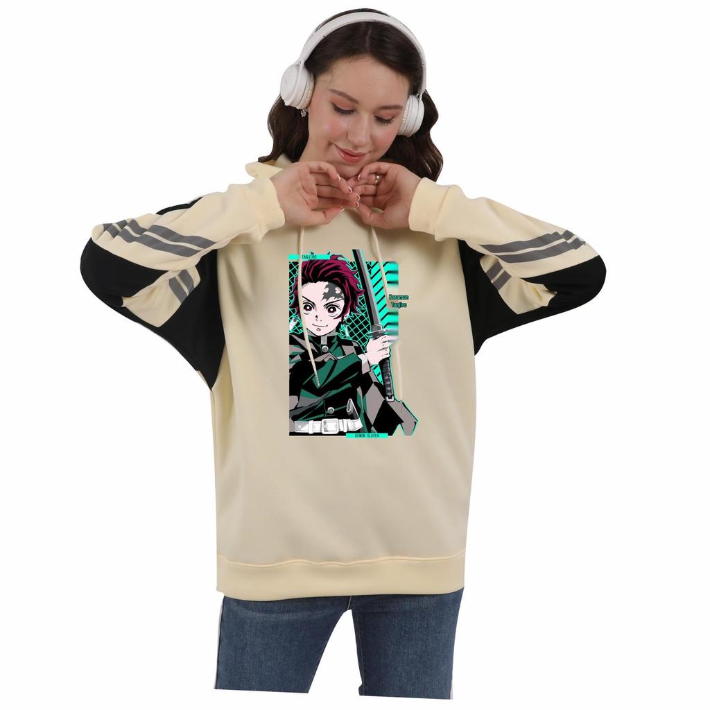 Demon Slayer Paar Patchwork Hoodie