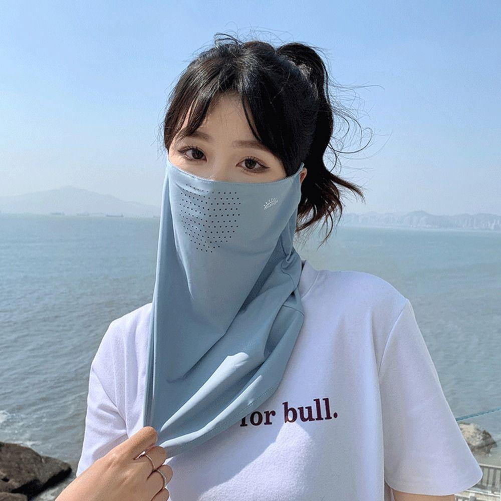 

Защита от солнца Ice Silk Солнцезащитная маска Дышащая маска для лица Летняя вуаль для лица Пеший туризм