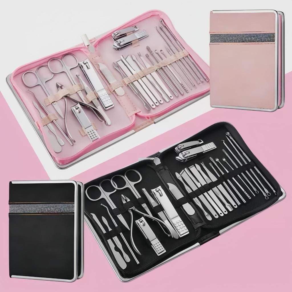 26-Piece Nail Clippers & Manicure Tool Set with Zipper Pouch