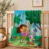 D-DoraS Cartoon E-Explorer Blanket For Soft Warm Knee For Bedroom Living Room Bed Sofa Camping Picnic Office Gift