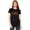 AC/DC Womens/Ladies Flames Logo Cotton Boyfriend T-Shirt