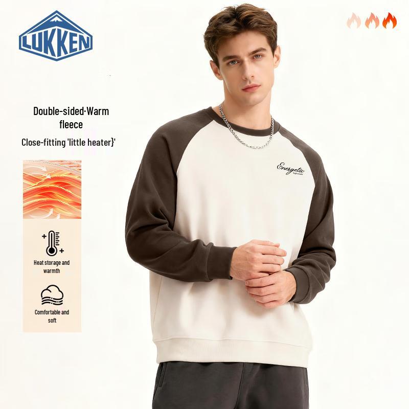 

LUKKEN Men s Fleece-Lined Raglan Pullover Sweatshirt 2XL