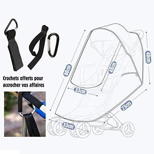 Housse De Pluie Universelle Pour Poussette - Kolnaix - Étanche Et Durable - Transparent - Bébé - 75 X 55 X 80 Cm