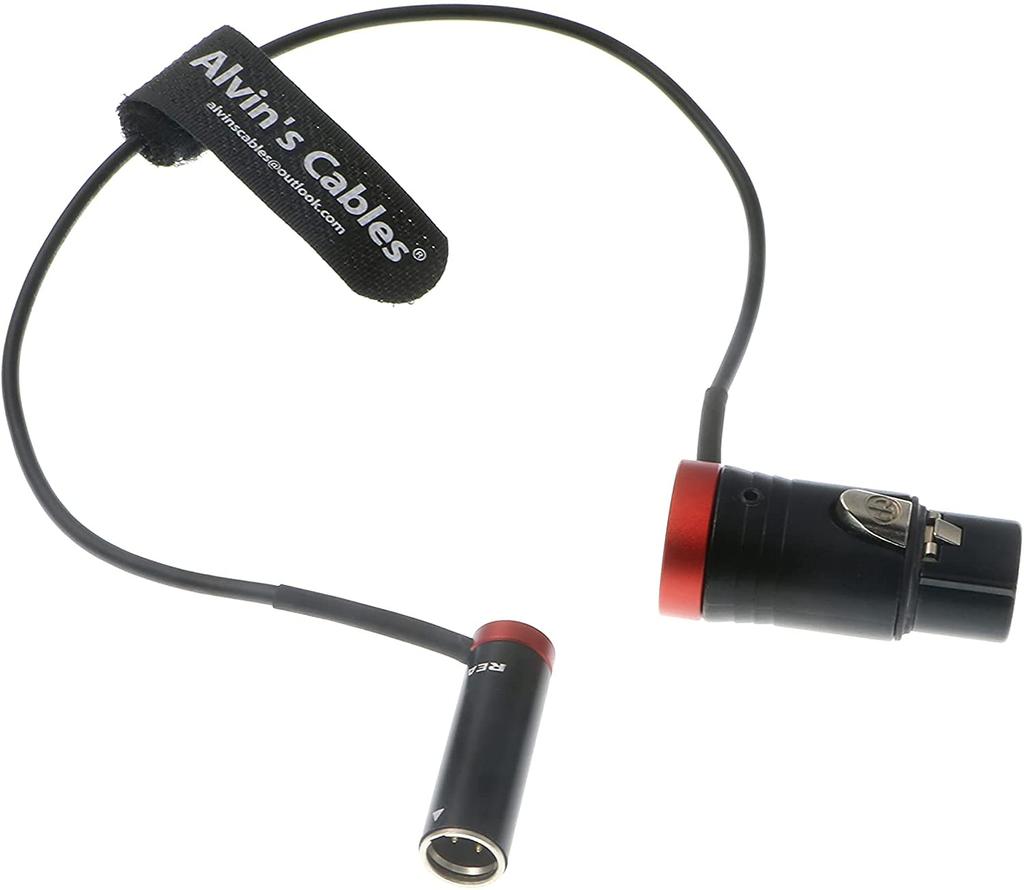 Low-Profile 3-Pin Mini-XLR Male to Full-Size XLR Female Audio Cable for BMPCC 4K 6K Camera Video Assist, Original Connector, Color: Alvin's Cables,