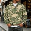 Men's Casual Long Sleeve Sweatshirt with Camouflage Print