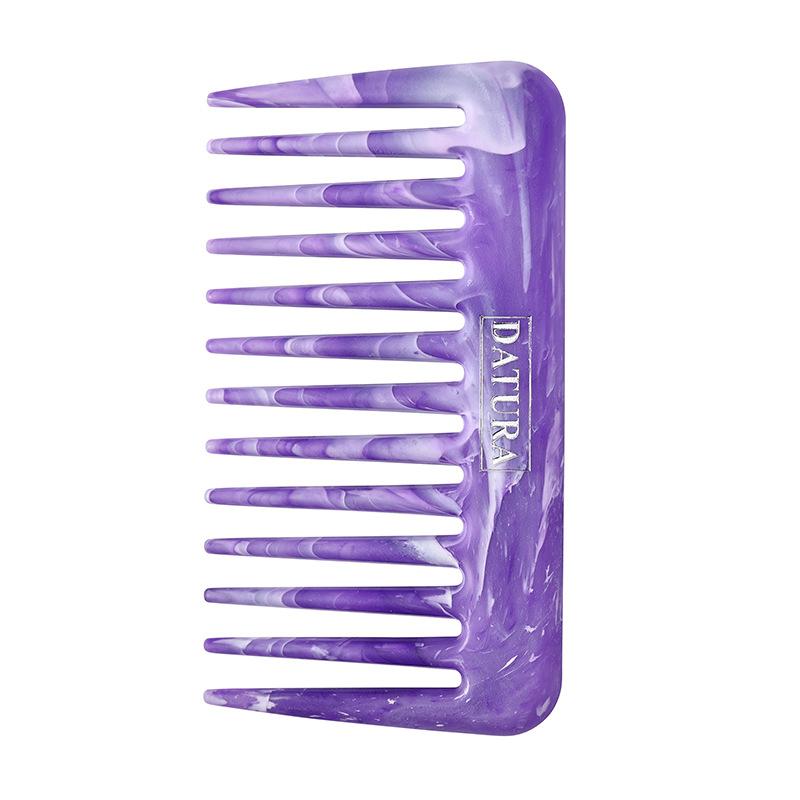 

Hair Rectangular Plastic Green Purple Wide Tooth Comb Handle Massage Comb Thick Long Hair For Home Use Detangling Hair Comb фиолетовый