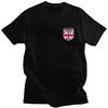 Anpassade Brittiska UK Förenade Kungariket Flagga T-shirts Herr 100% Bomull T-shirts Kortärmad Mode T-shirt