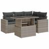 VidaXL Garden Lounge Set 5 Pcs with Light Grey Cushions Wicker 3326313