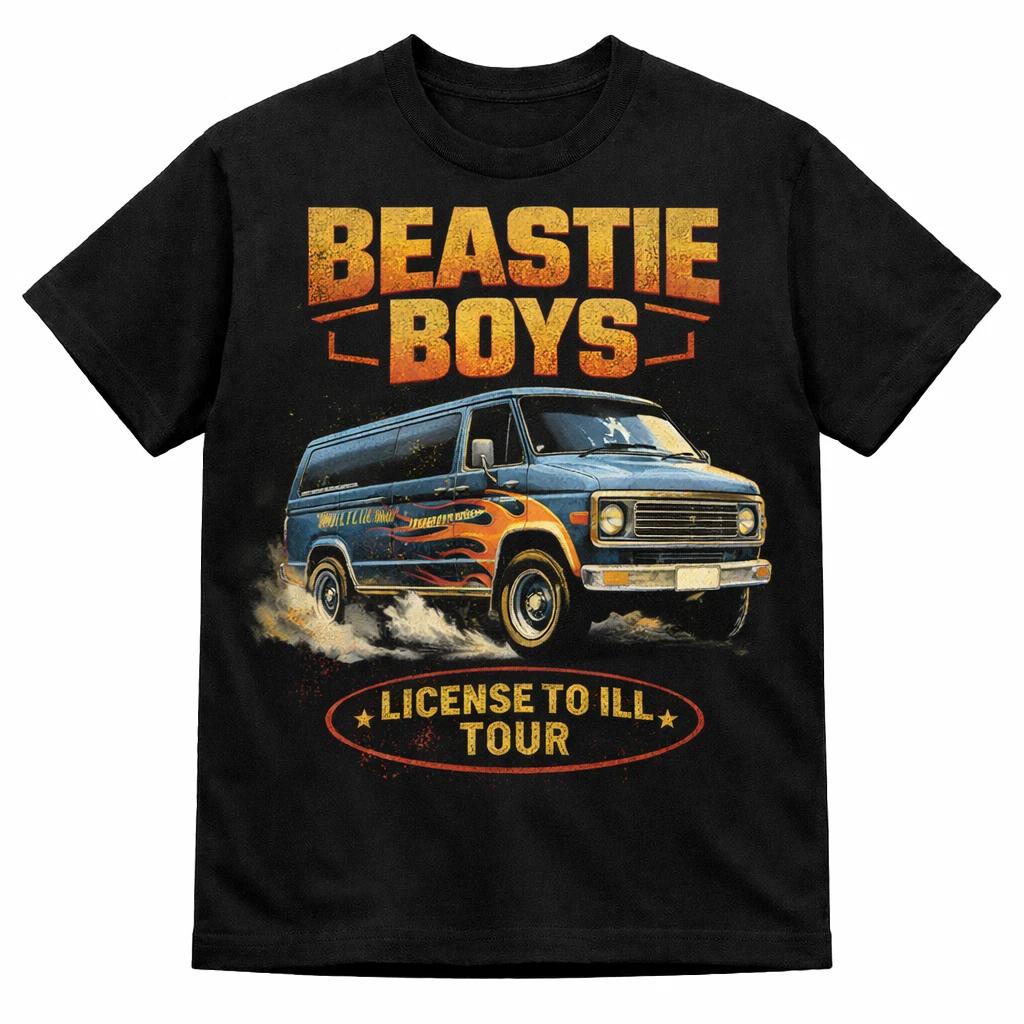 Beastie Boys Van T-Shirt, Vintage Rock Tour Tee, Concert Merch Shirt XXL