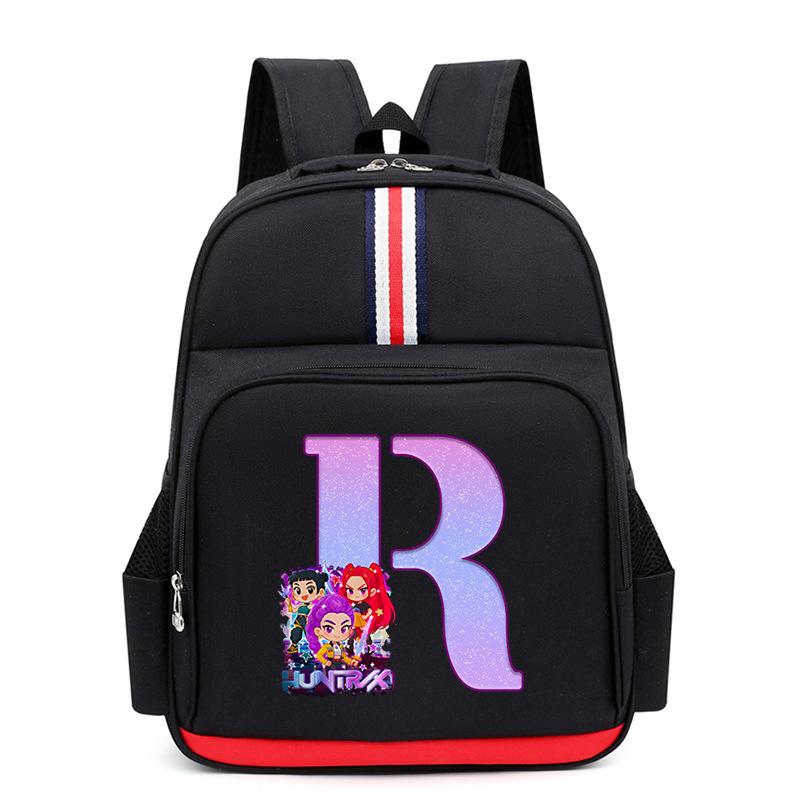 Anime Cartoon 26 Letters Lightweight Children'S Backpack Large Capacity School Trend School Bag For Primary And Secondary School Students