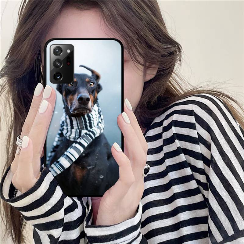 Yinuoda Animal Dachshund Doberman Dog Phone Case for Samsung Note 20 Ultra 10 Pro Lite Plus 9 8 5 4 3 M 30s 11 51 31 31s 20 A7