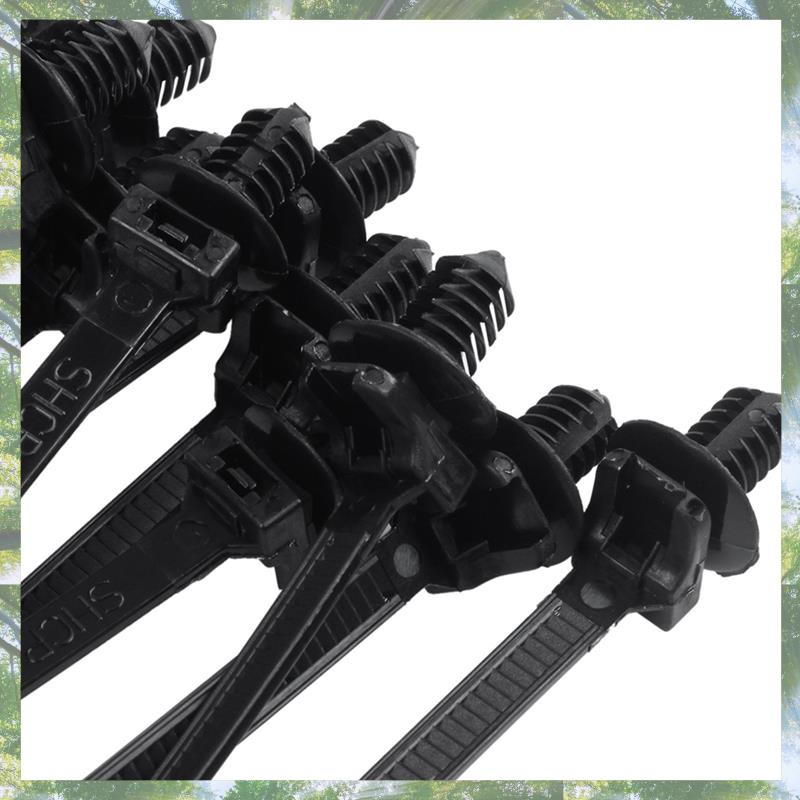 Premium-Nylon Push Mount Car Dome Cable Zip Tie, 162Mm Length, 60 Pcs, Black
