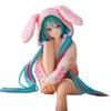 Latest 14cm VOCALO Animation Vocaloid Star Action Figure Rabbit Ear Pajamas Miku Statues Car Decoration Figure Miniature Kids Playthings Fans Present