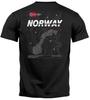 Men's T-Shirt Backprint Norway Flag Lettering Norway Explorer Adventure-