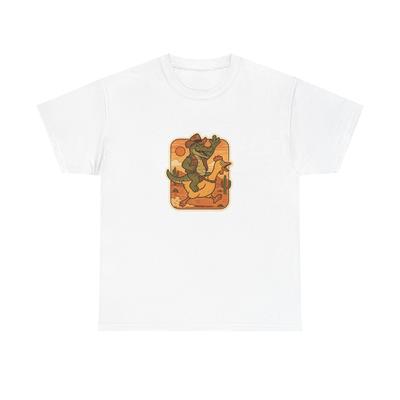 Unisex Adult T Shirt Cowboy Alligator Rides Rubber Chicken