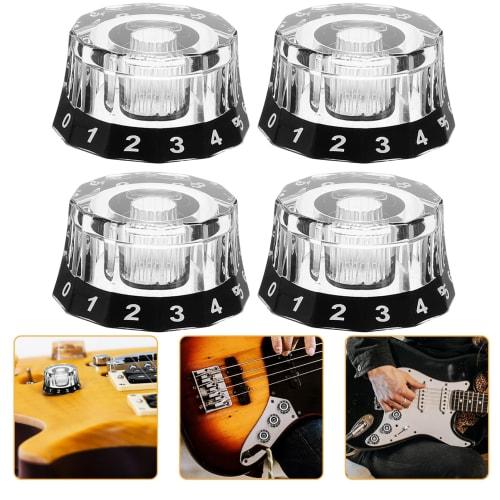 DECHOUS Electric Guitar Volume Knob Replacement Guitar Knobs, Set of 4, for Instrument Repair, Simple and Convenient Design