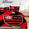 Flamengo logo Vzor Povlečení Přikrývka Sada Povlak na přikrývku Povlak na polštář Domácí dekorace Dárek k narozeninám (1 * povlak na peřinu + 2 * povlak na polštář, bez jádra)