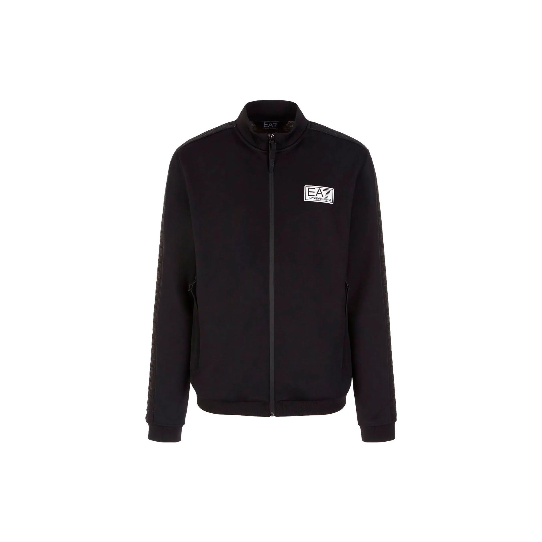 Emporio Armani SS22 EA7 Letter Logo Patch Jacket Men jackets Black 6KPM35-PJCGZ-1200 S