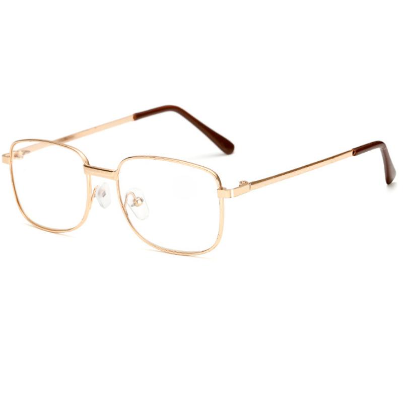 Metal Frame Reading Glasses Men Women Square Full Frame Magnifying High Definition Presbyopic Eyeglasses