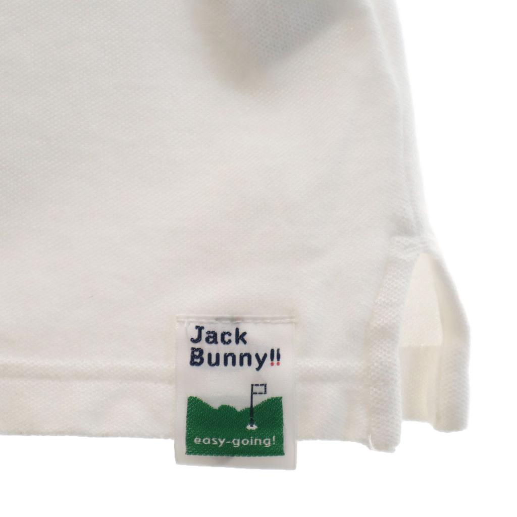 Jack Bunny!! Golf Short Sleeve Polo Shirt 4 White Kanoko Pearly Gates Men's Used