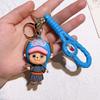 Q Ver. Anime ONE PIECE Keychain Luffy Zoro Ace Sabo Law Usopp Chopper Figure Doll Toy Pendant Car Key Ring Ornaments Gift
