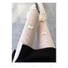 White Silk Fishnet Socks Summer Ultra-thin Bow Girl Japanese JK Black Stockings Sexy Hollow White Pantyhose