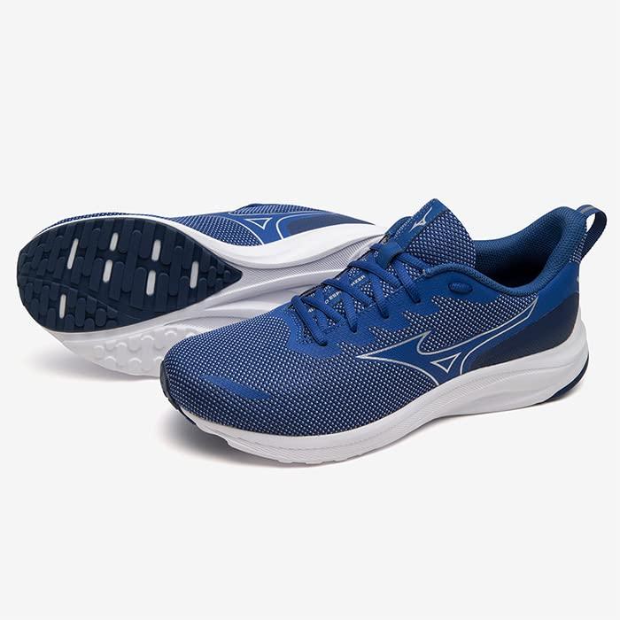 Mizuno Esperanza Running Shoes for Dark 4E Commuting, Jogging, Sports, Exercise, Blue/Silver, 22.0 Cm,