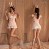 Sexy lingerie sexy pink cow suit maid bunny uniform seduction Internet celebrity pure lust nightgown