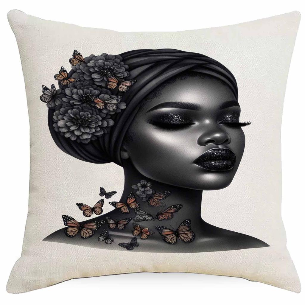New Colorful Black Girl Pillowcase Home Cushion Pillowcase Sofa Decoration