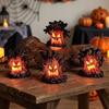 Mini Tronco de Árvore Lâmpada de Tronco de Árvore Assustadora Efeito Luminoso Rosto Assustador Lâmpada de Mesa para Tronco de Árvore Decoração de Mesa Interna