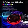 1Pcs LED Cup Holder Lights for Car Rechargeable 7 Color-Changing Light Up Cup Holder Insert Coasters Car Accessories for Teens