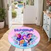 K-pop Round Floor Mat Design for Foyer Game Room Hallway Study room Antislip Round Carpet Anime Office Decor Gift for Festivals