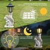 Antique Roman Column Knee Angel Solar Outdoor Light Courtyard Ornament Light For Outdoor Garden Decoration