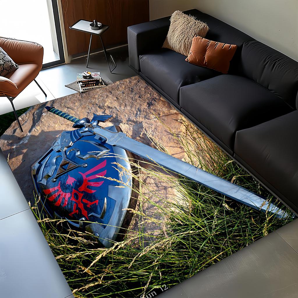3D Zeld Classic Game Carpet Rug for Living Room Bedroom Home Sofa Decoration,kids Play Non-slip Floor Mat Christmas Gift