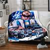 Football Messi Customize Your Name Blanket Gift Personalized Blanket Soft Warm Cozy for Office Office Chair Seaside Nap All-Season Use
