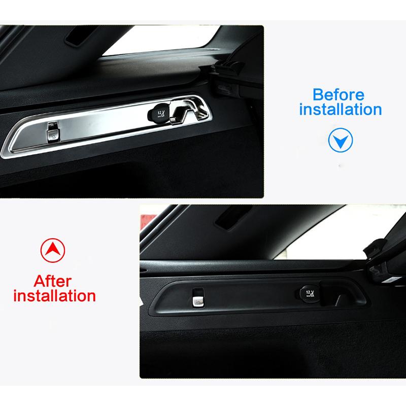 ABS Chrome Trunk Hook Decorative Cover Trim 3D Stickers Accessories For Mercedes Benz GLC Class X253 200 260 300