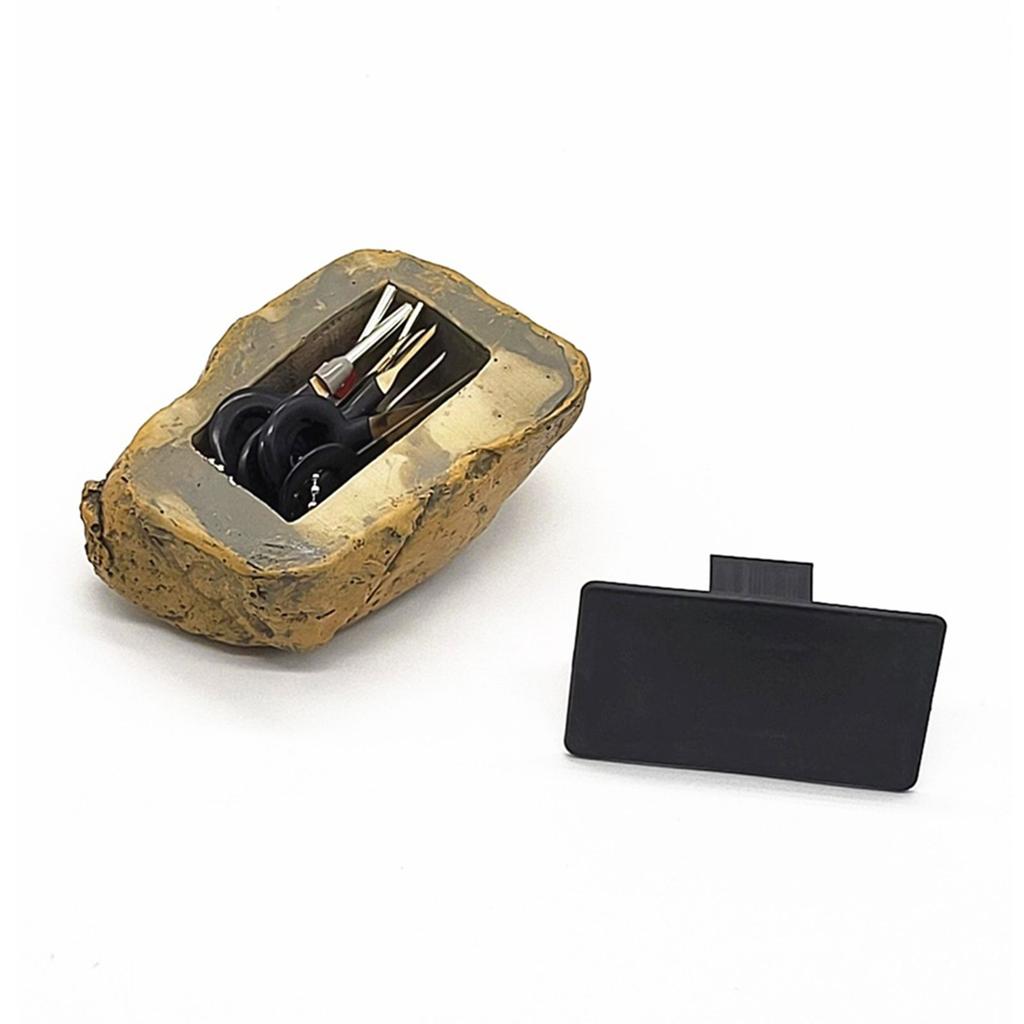 Money Secret Home Diversion Simulation Stone Storage Box Safe Container Hiding Spot ???Hidden Storage Secret Compartment
