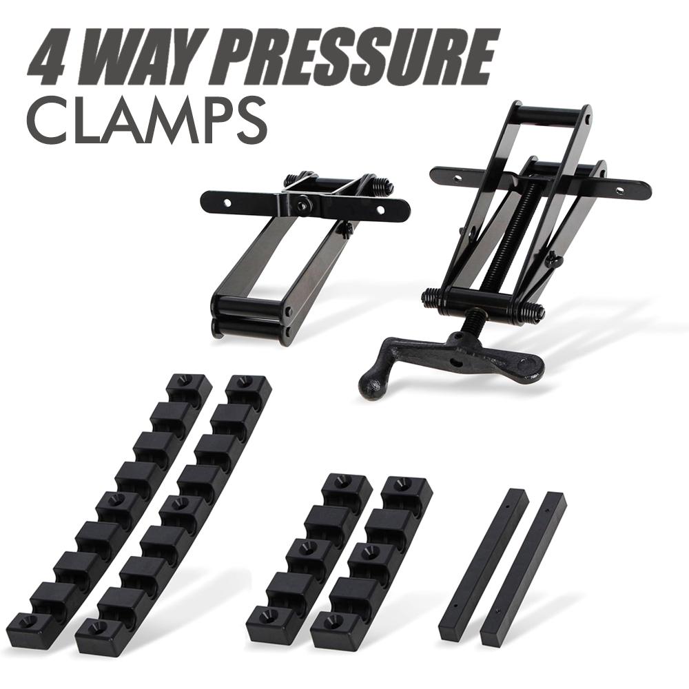 4 Way Pressure Clamps Set Custom-width Clamp Splicing Board Positioning Panel Fixed Clip Carpenter Woodworking Tools