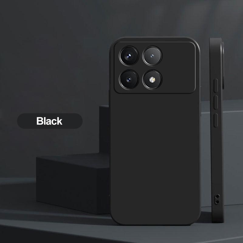 Für Poco X6 Pro Hülle Quadratische Flüssigsilikon Handyhülle Für Xiaomi Poco X6 Pro Poco X 6 Pro X6Pro Pocox6 Pro 5G Stoßfest Weiche Hülle