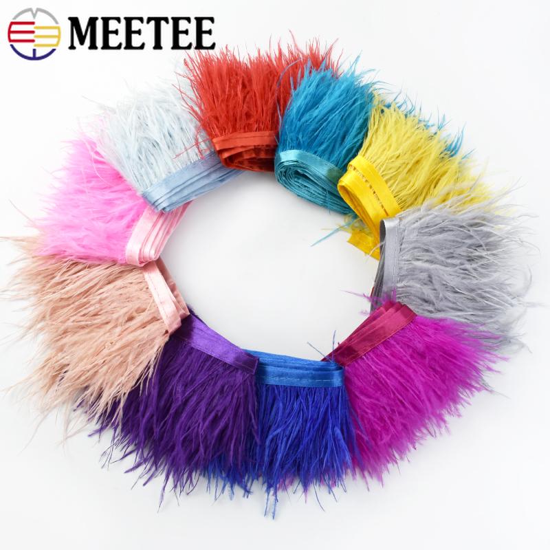 Feather2/5M 6cm Fringe Tassels for Skirt Latin Dress Feather Decorative Lace Trim Clothing Trimmings Fringes DIY Sewing Accessories