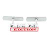 1Pc 3D Metal Black Girl Edition Logo Car Front Grille Emblem Badge Rear Trunk Emblem Sticker Decal