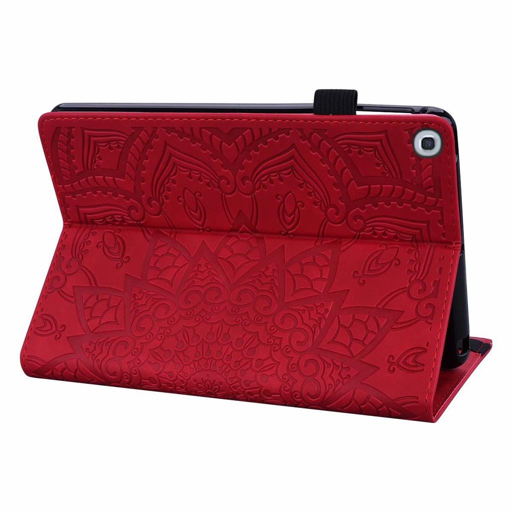 Suitable for Samsung T307U Tablet Leather Case Xiaomi 4 Tablet Retro Matte Calf Pattern Embossed Card Holder