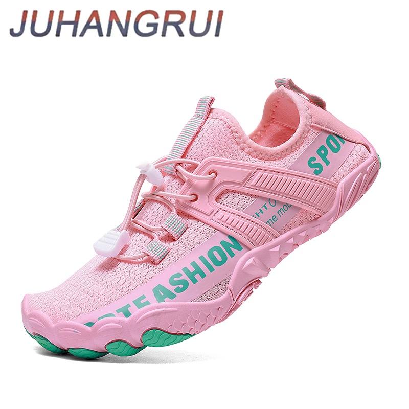 Unisex Outdoor Five-Finger Wading Shoes Breathable Mesh Rubber Sole Surfing Diving Swimming Shoes Slip-On Water-Resistant Sandal