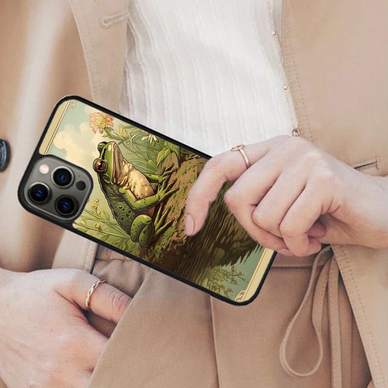 Cottagecore Aesthetic Frog mushroom Magnetic Phone Case For APPLE iPhone 17 Air 16 14 13 12 Pro Max 15 Plus MagSafe Cover