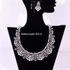 Luxury Crystal Zircon Circular Shape Golden Pearl Necklace Women Dubai Bridal Wedding Birthday Party Indian Jewelry Set Gift