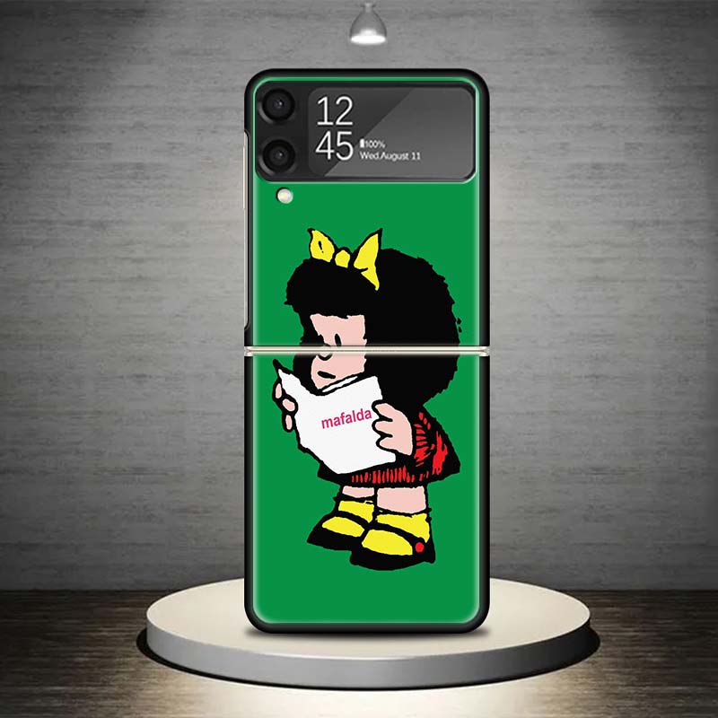 

Мультяшный Милый Чехол для Телефона Мафальда Для Samsung Galaxy Z Flip 7 6 5 4 3 5G Ударопрочный Чехол Z Flip7 Flip6 ZFlip5 Flip3 Flip4 Роскошный Samsung Z Flip 7