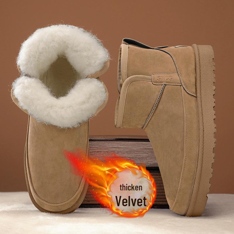 

Мужские высокие нескользящие зимние ботинки с бархатной подкладкой Size 42 каштановый