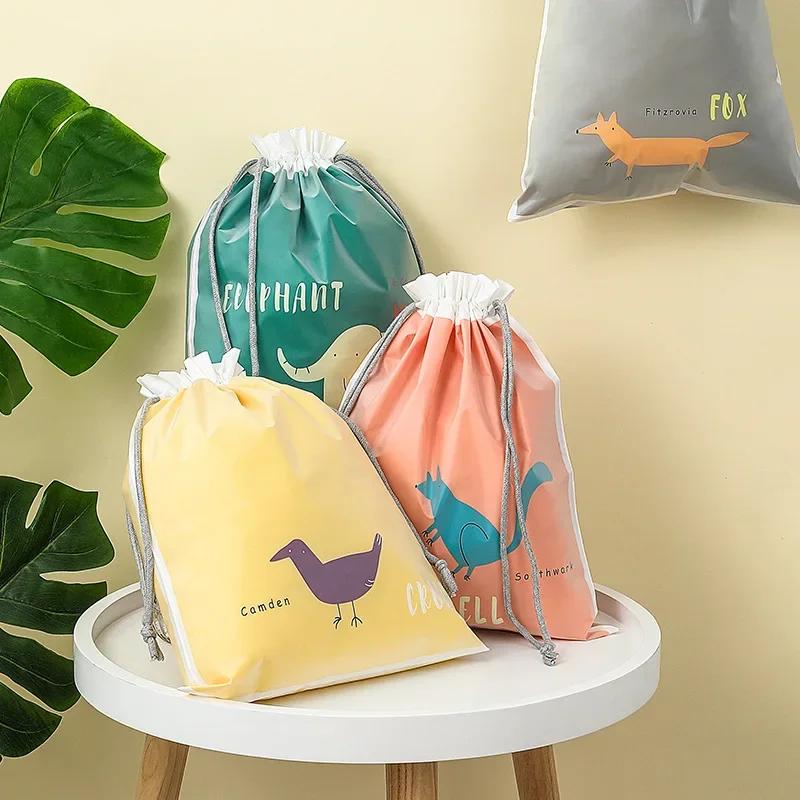 1PC Plastic Storage Drawstring Bag Waterproof Storage Bag Travel Storage Bag Wet Clothes Swimsuit Pouch